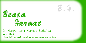 beata harmat business card